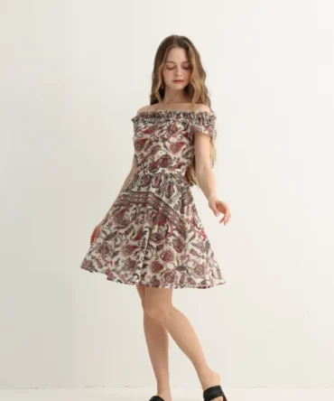 Haven & Drift Vintage Floral Smocked Mini Dress - Premium Summer Resort Dress