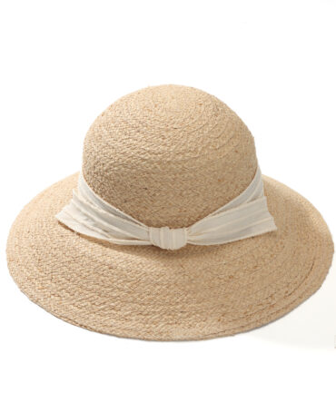 entle Korean Beige Bow Bucket Hat, White Wide Ribbon Bow Decor Sun Hat, Summer Fresh Literary Vacation Style, Versatile Face-Slimming Ladylike Cloche.