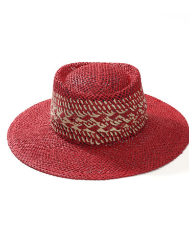 Stunning Retro Red Geometric Ribbon Straw Hat! Face-Slimming Vacation Sun Hat, Summer Street Snap Travel Photo Essential, Literary Retro Versatile Fairy Hat.