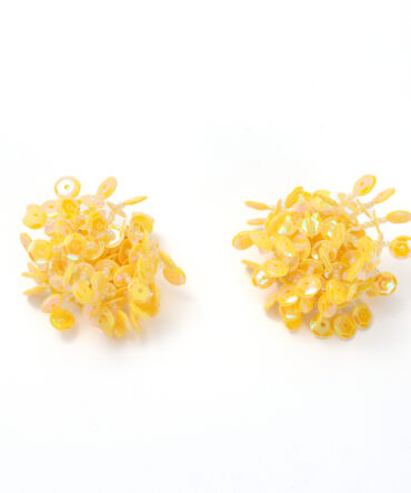 Sweet Translucent Cluster Beaded Earrings, Handwoven Fresh Floral Shape, Summer Daily Street Versatile Accessory.
