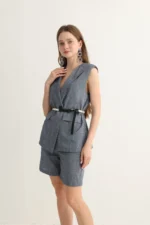 Blue Vest and Shorts Set - Image 8