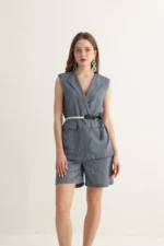 Blue Vest and Shorts Set - Image 7