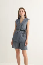 Blue Vest and Shorts Set - Image 6