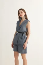 Blue Vest and Shorts Set - Image 4