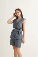 Blue Vest and Shorts Set - Image 3