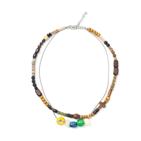 Super Designer Colorful Pendant Beaded Necklace! Thin String Layered Retro Vacation Style, Summer Outing Photo Atmosphere Essential.