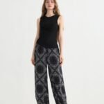 Original Design Bohemian Printed Split Hem Loose Pants- Comfortable Summer Casual Wear
