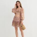 Original Design Women's Pink Bohemian Printed Two-Piece Set - Vacation First Choice Resort Casual Wear