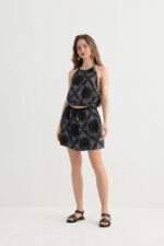Bohemian Printed Halter Backless Dress - Image 2