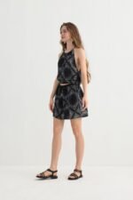 Bohemian Printed Halter Backless Dress - Image 3