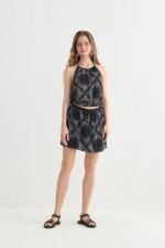 Bohemian Printed Halter Backless Dress - Image 4