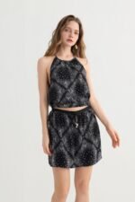 Bohemian Printed Halter Backless Dress - Image 5