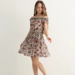 Vintage Floral Smocked Mini Dress