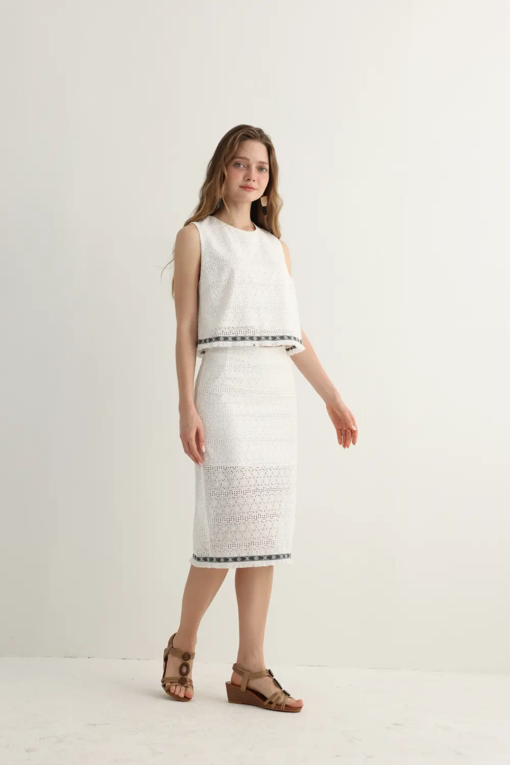 White-Embroidered-Crop-Top-Midi-Skirt-Set-01.webp White Embroidered Skirt Set with Crop Top - Image 1